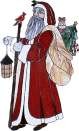 Santa Bearing Gifts - Patterns-Flat