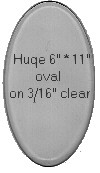 6 by 11 inch Oval Bevel - Clearance